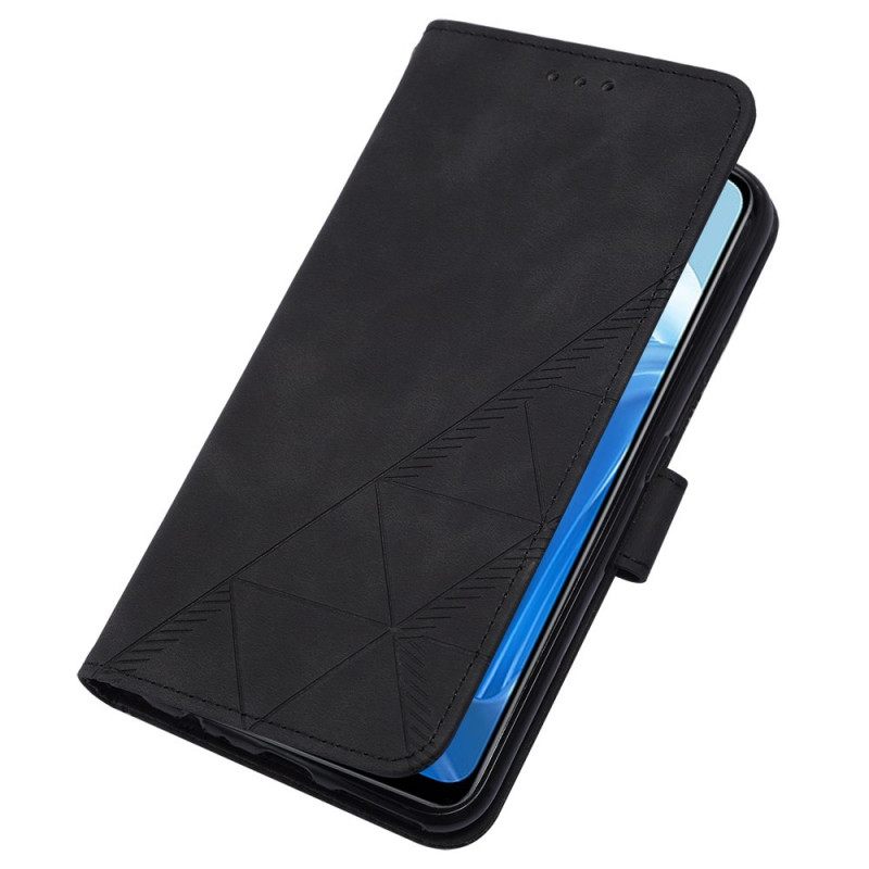 Flip Case Oppo Reno 7 Kolmiot Olkahihnalla