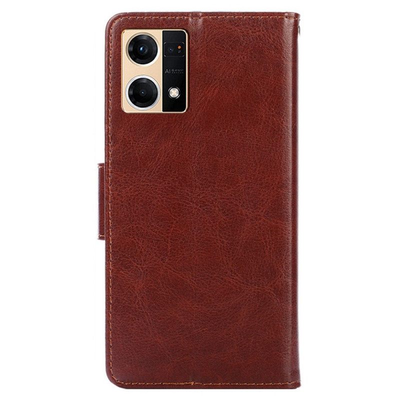 Kotelot Oppo Reno 7 Faux Leather Vintage