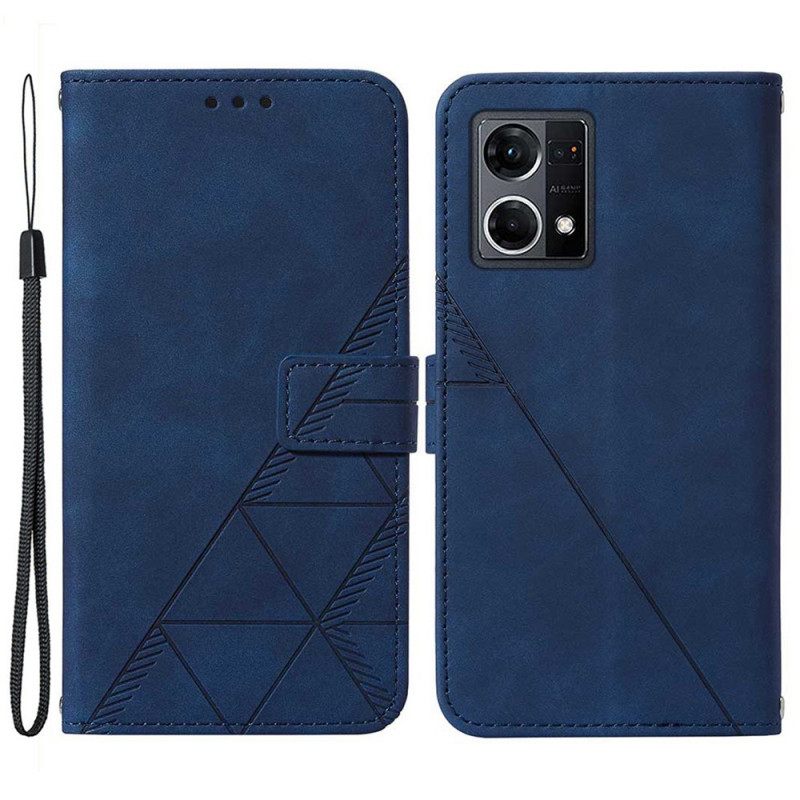 Kotelot Oppo Reno 7 Suojaketju Kuori Strappy Triangles