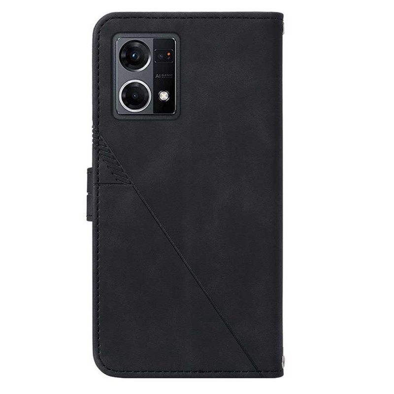 Kotelot Oppo Reno 7 Suojaketju Kuori Strappy Triangles