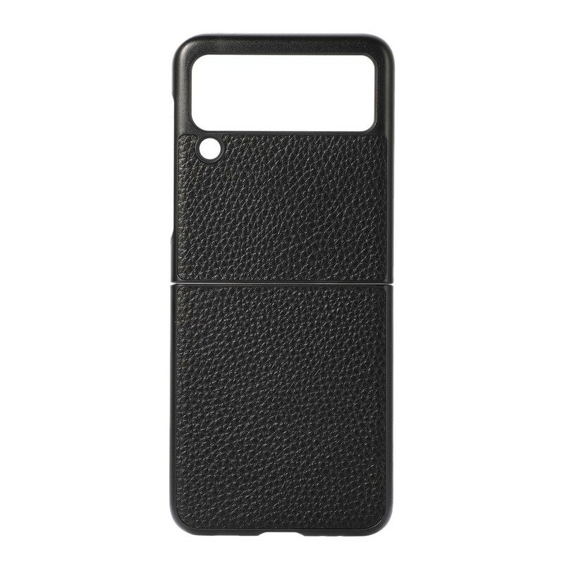 Case Samsung Galaxy Z Flip 3 5G Kotelot Flip Aito Nahka Litsi Väri