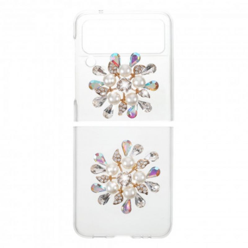 Case Samsung Galaxy Z Flip 3 5G Kotelot Flip Floral Gemstone