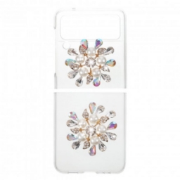 Case Samsung Galaxy Z Flip 3 5G Kotelot Flip Floral Gemstone