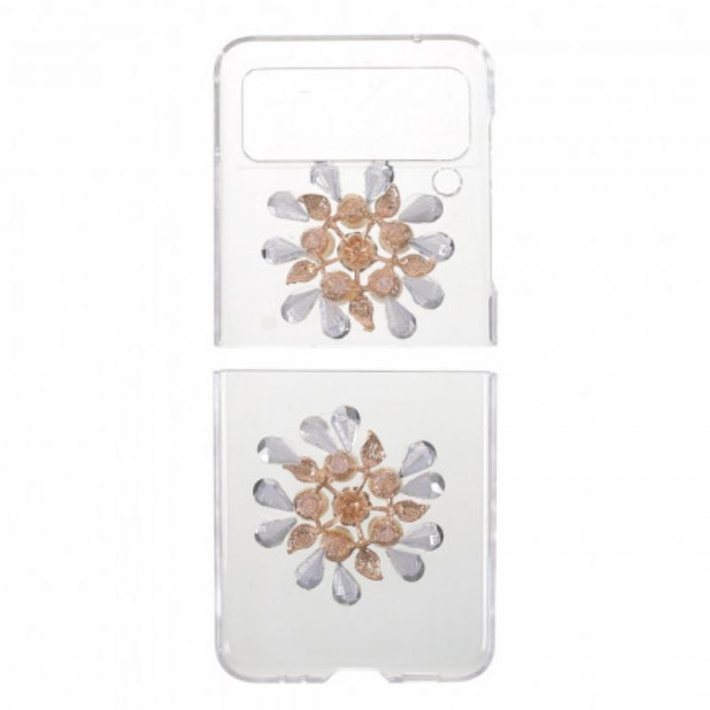 Case Samsung Galaxy Z Flip 3 5G Kotelot Flip Floral Gemstone