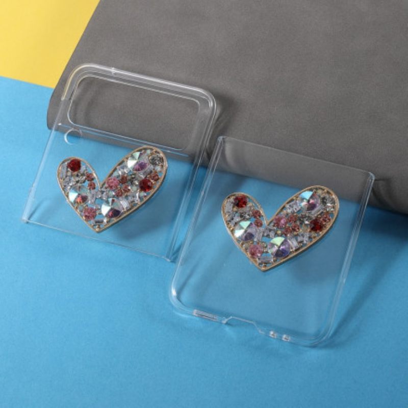 Case Samsung Galaxy Z Flip 3 5G Kotelot Flip Gemstones Heart