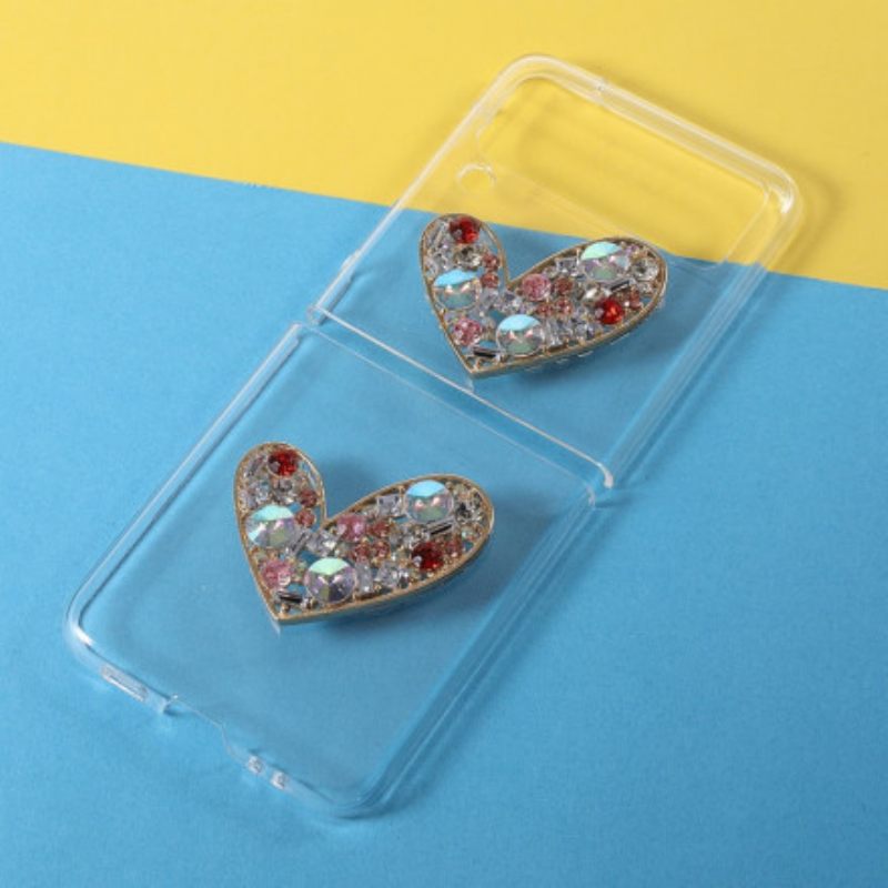 Case Samsung Galaxy Z Flip 3 5G Kotelot Flip Gemstones Heart