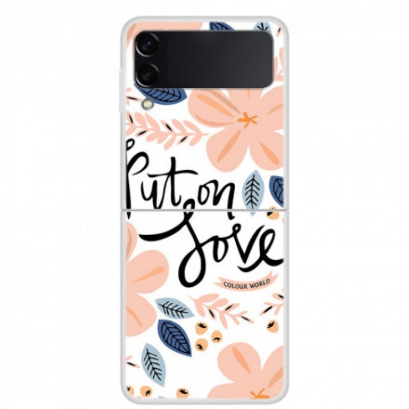 Case Samsung Galaxy Z Flip 3 5G Kotelot Flip Laita Rakkautta