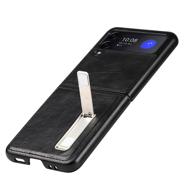 Case Samsung Galaxy Z Flip 3 5G Kotelot Flip Tyylinen Nahkakiinnike