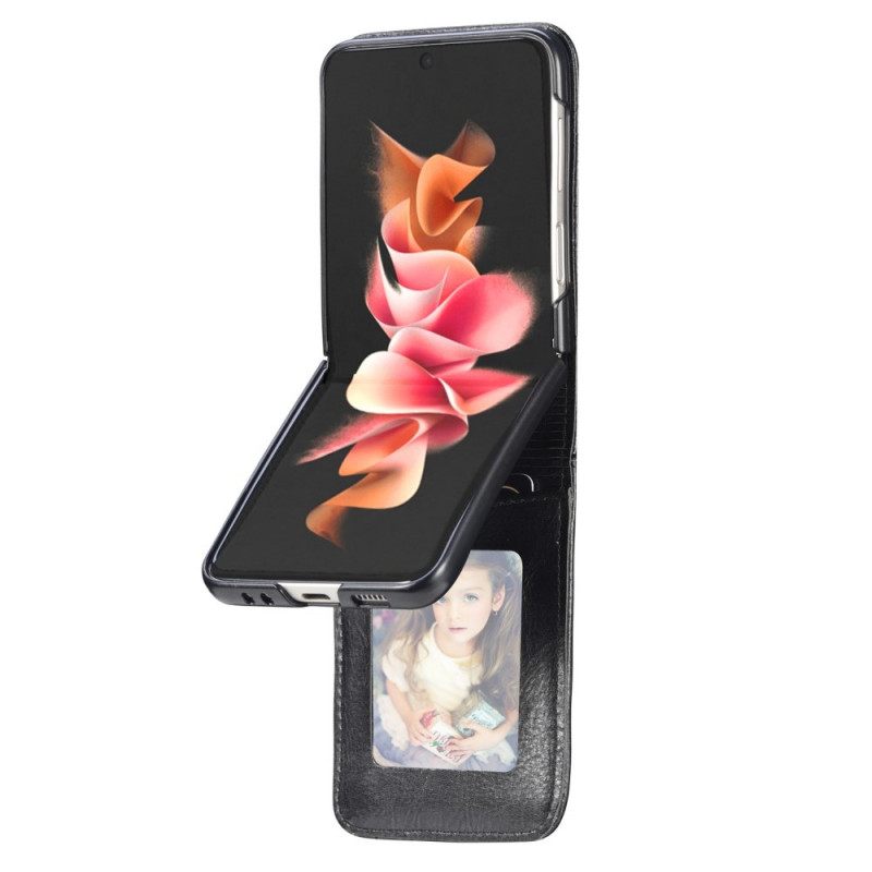 Case Samsung Galaxy Z Flip 3 5G Lompakkokuori Kotelot Flip Style Nahkalompakko