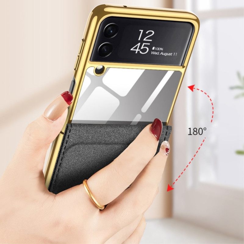 Kuori Samsung Galaxy Z Flip 3 5G Kotelot Flip Carbon Mirror Efekti Ja Tuki