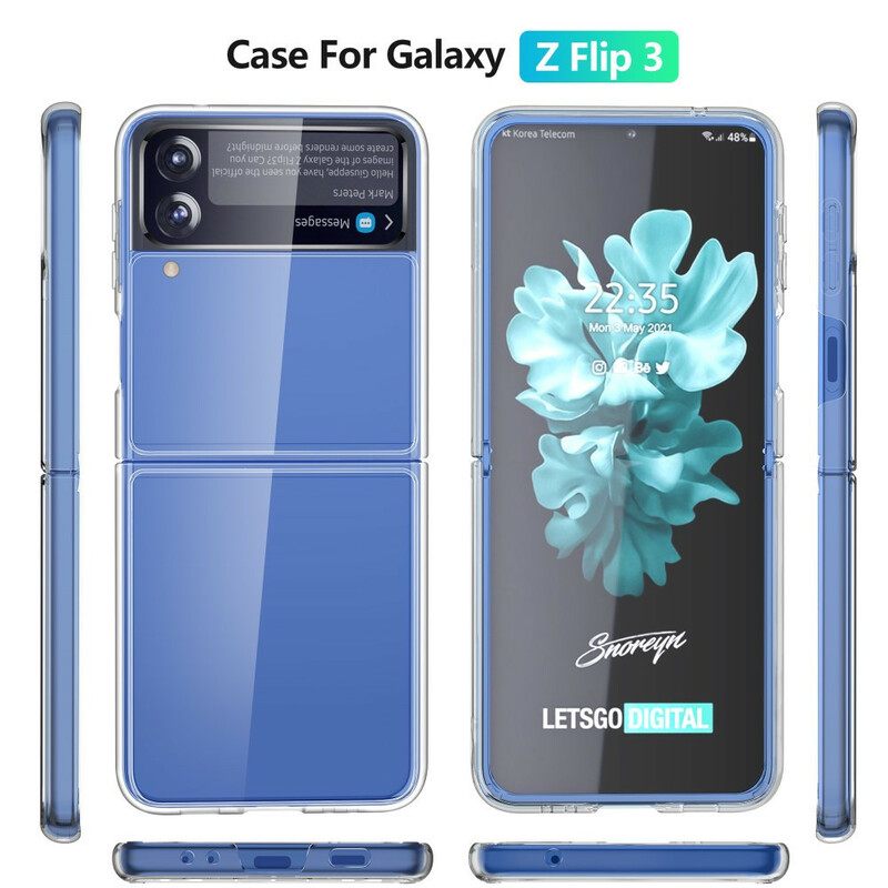 Kuori Samsung Galaxy Z Flip 3 5G Kotelot Flip Läpinäkyvä