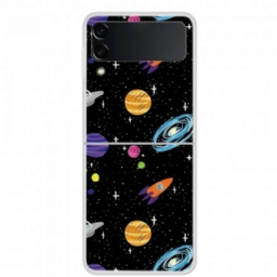 Kuori Samsung Galaxy Z Flip 3 5G Kotelot Flip Planet Galaxy