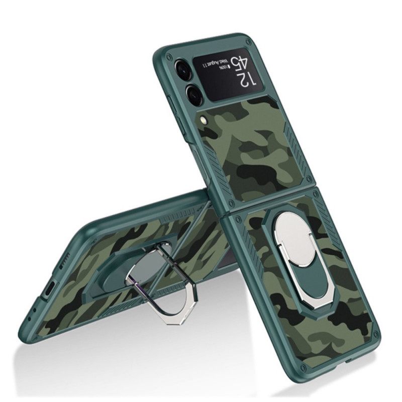 Kuori Samsung Galaxy Z Flip 3 5G Kotelot Flip Ring-support Camouflage Gkk