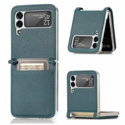 Kuori Samsung Galaxy Z Flip 3 5G Kotelot Flip Texture Leather Korttikotelo