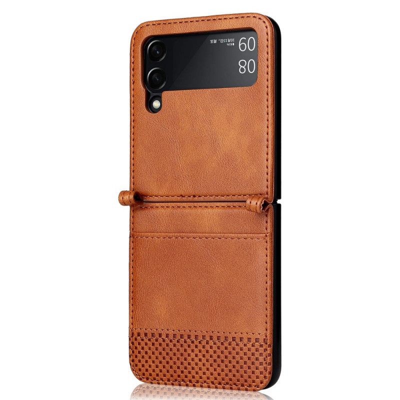 Kuori Samsung Galaxy Z Flip 3 5G Kotelot Flip Vintage Leather Style Korttikotelo