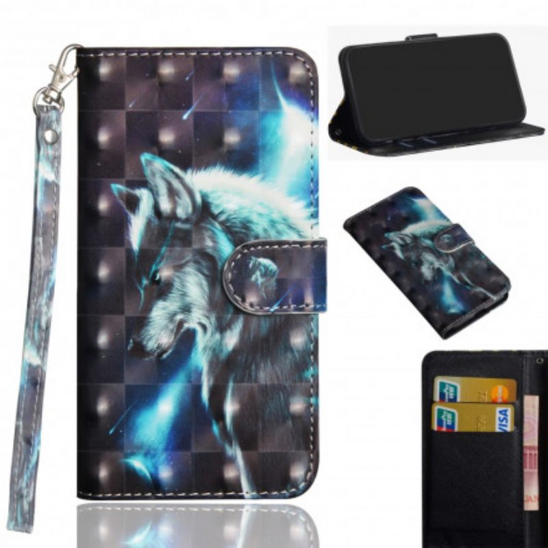 Flip Case Google Pixel 4a Majestic Wolf