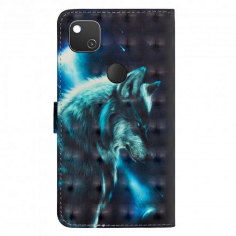 Flip Case Google Pixel 4a Majestic Wolf