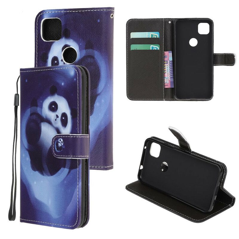 Kotelot Google Pixel 4a Suojaketju Kuori Panda Space Lanyard