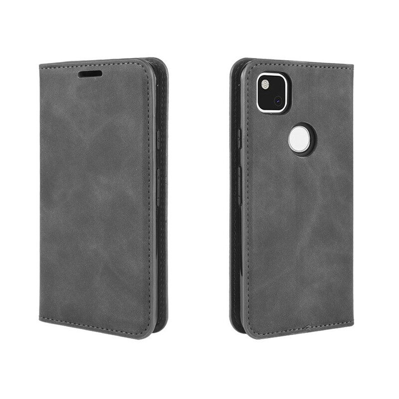 Puhelinkuoret Google Pixel 4a Kotelot Flip Silk Soft Leather Effect