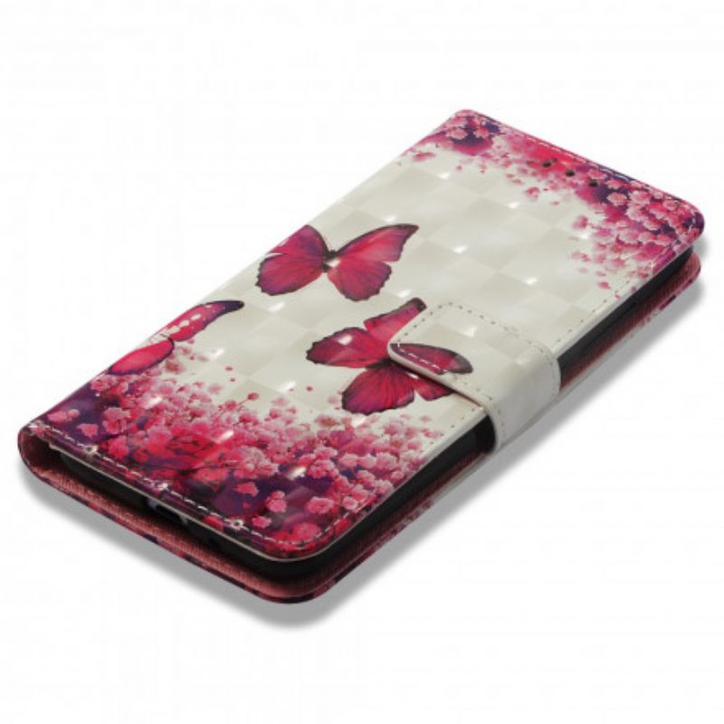 Kotelot Xiaomi Redmi 6A Red Butterflies