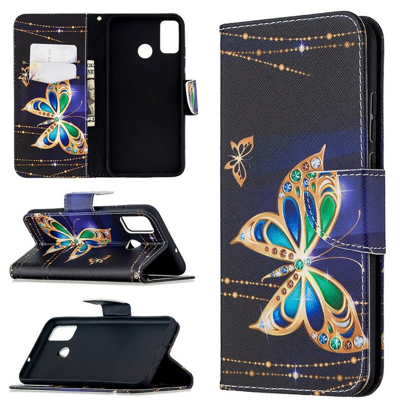 Nahkakotelo Honor 9X Lite Butterflies Kings