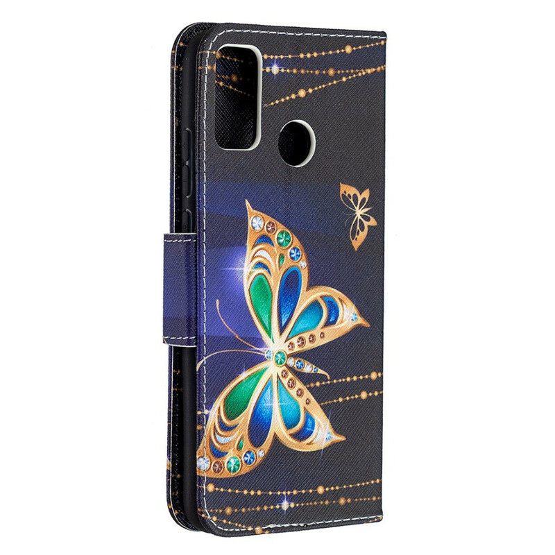 Nahkakotelo Honor 9X Lite Butterflies Kings