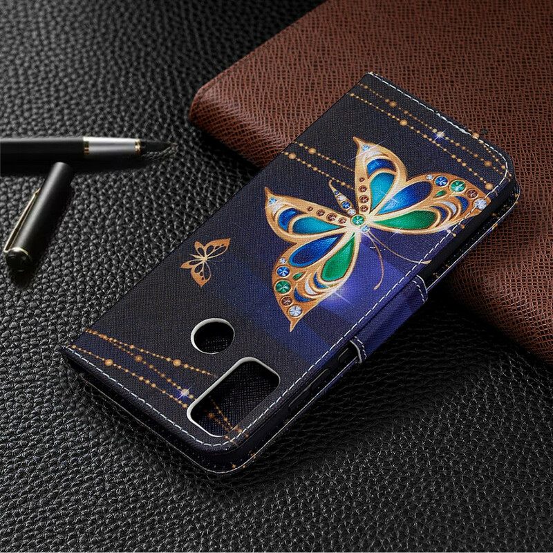 Nahkakotelo Honor 9X Lite Butterflies Kings