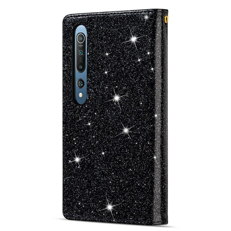 Kotelot Xiaomi Mi 10 / 10 Pro Lompakkokotelo Sequins Vetoketjullinen Lompakko