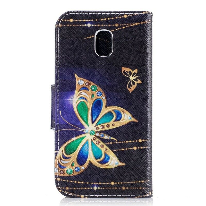 Nahkakotelo Samsung Galaxy J3 2017 Magic Butterfly