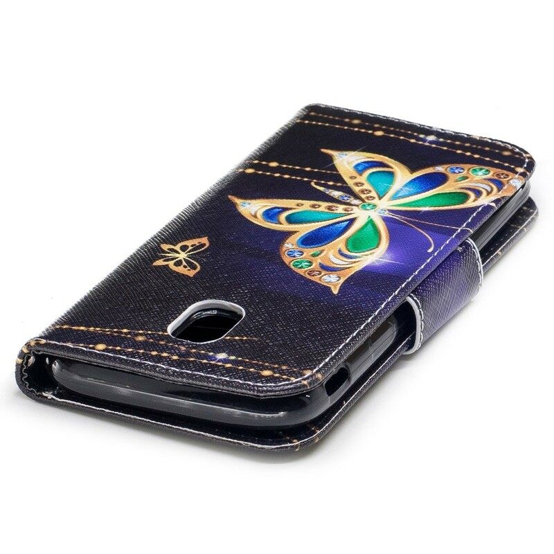 Nahkakotelo Samsung Galaxy J3 2017 Magic Butterfly