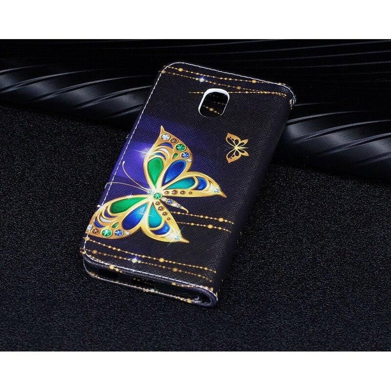 Nahkakotelo Samsung Galaxy J3 2017 Magic Butterfly