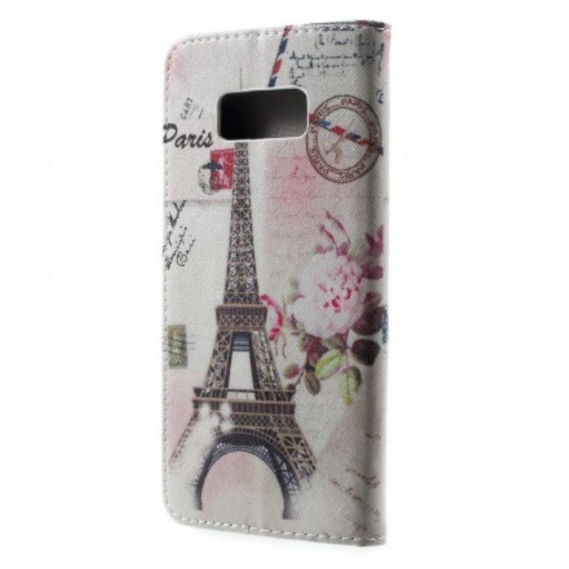 Kotelot Samsung Galaxy S8 Plus Retro Eiffel-torni