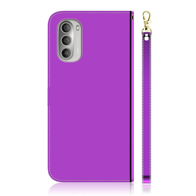 Flip Case Moto G51 5G Keinonahkainen Peilin Kansi