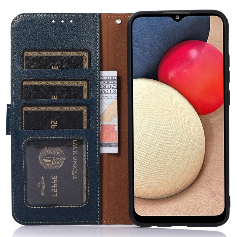 Flip Case Moto G51 5G Lychee Style Rfid Khazneh