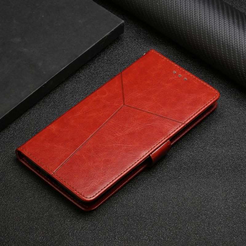 Flip Case Moto G51 5G Style Leather Geo Y Design