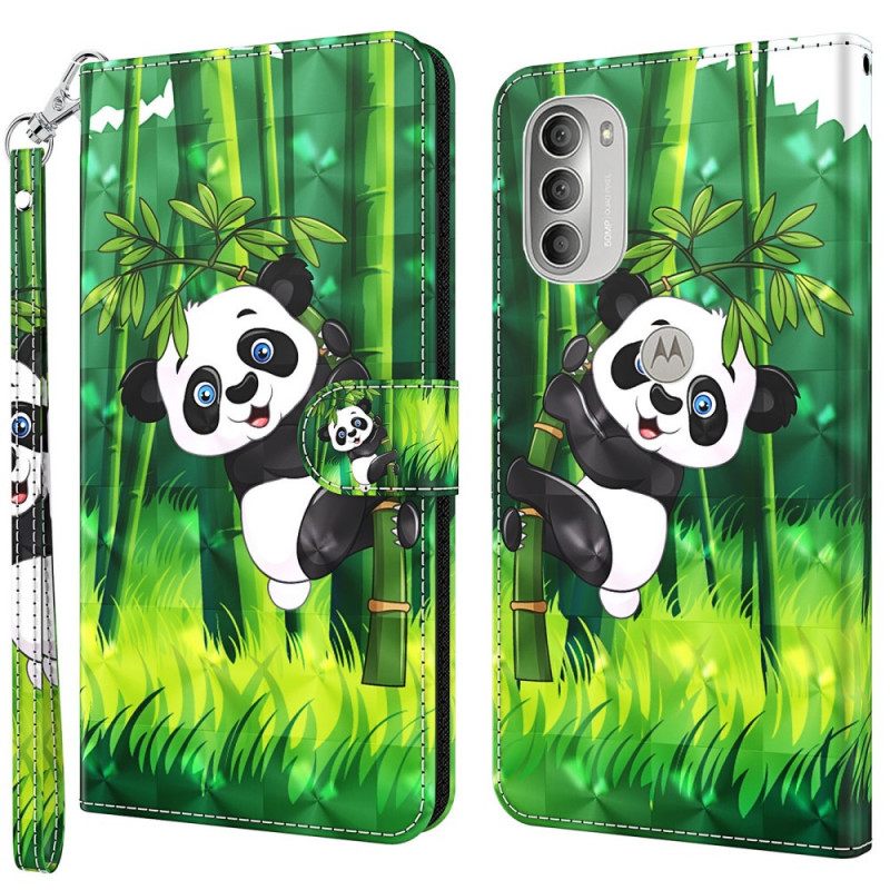 Kotelot Moto G51 5G Panda Ja Bamboo