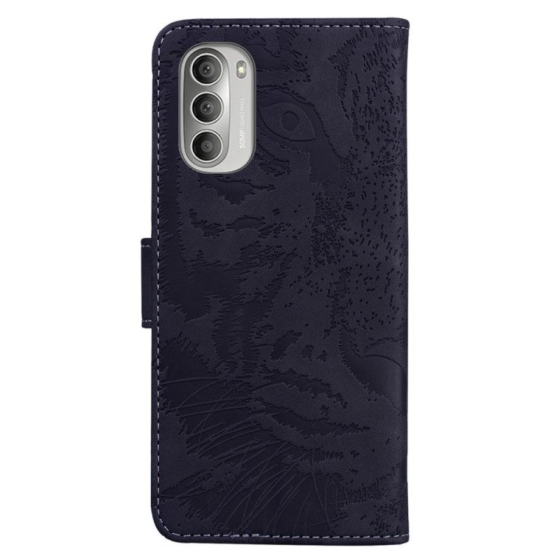 Kotelot Moto G51 5G Tiger Face Print