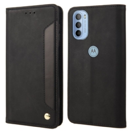 Puhelinkuoret Moto G51 5G Kotelot Flip Bicolor Business Leather Effect