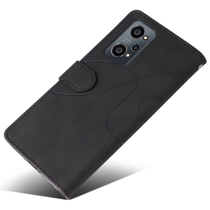 Flip Case Realme GT Neo 3T / Neo 2 Signature Kaksisävyinen Keinonahka