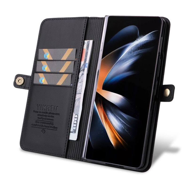 Kotelot Samsung Galaxy Z Fold 6 Keinonahkaa Yikatu Suojakuori