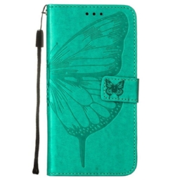 Kotelot Samsung Galaxy S23 5G Butterfly Design Kaulanauhalla