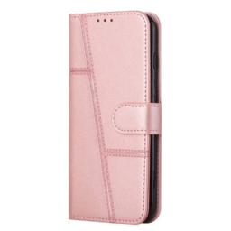 Kotelot Samsung Galaxy S23 5G Suojaketju Kuori Strappy Geometric Leather Style