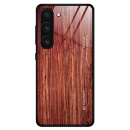 Kuori Samsung Galaxy S23 5G Wood Design Karkaistu Lasi