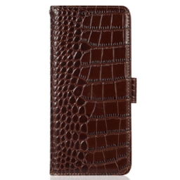 Nahkakotelo Samsung Galaxy S23 5G Crocodile Style Rfid