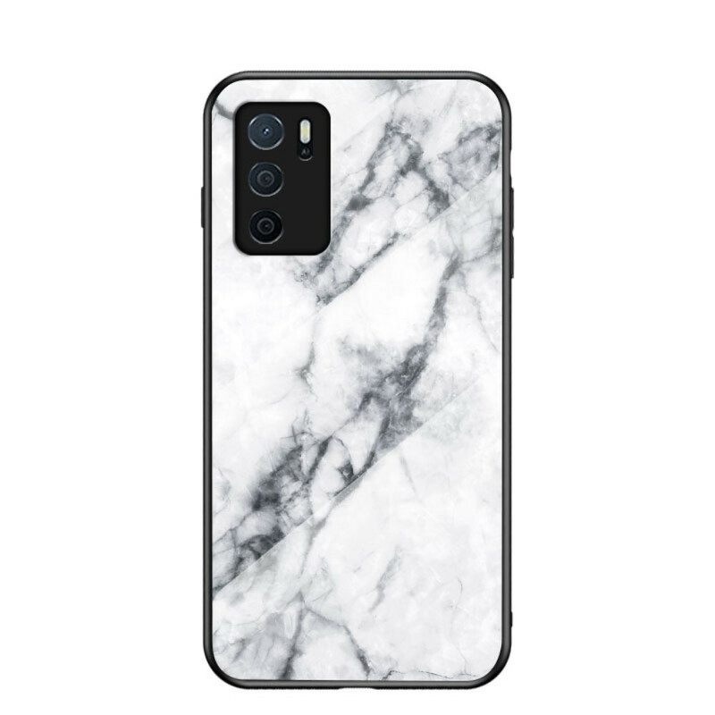 Case Oppo A16 / A16s Tempered Glass Marble Colors