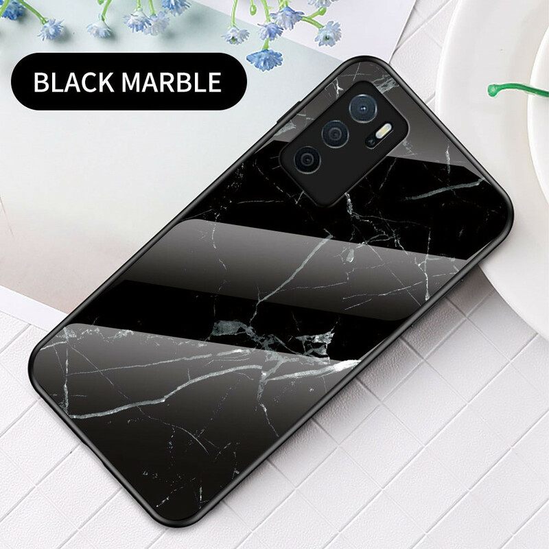 Case Oppo A16 / A16s Tempered Glass Marble Colors