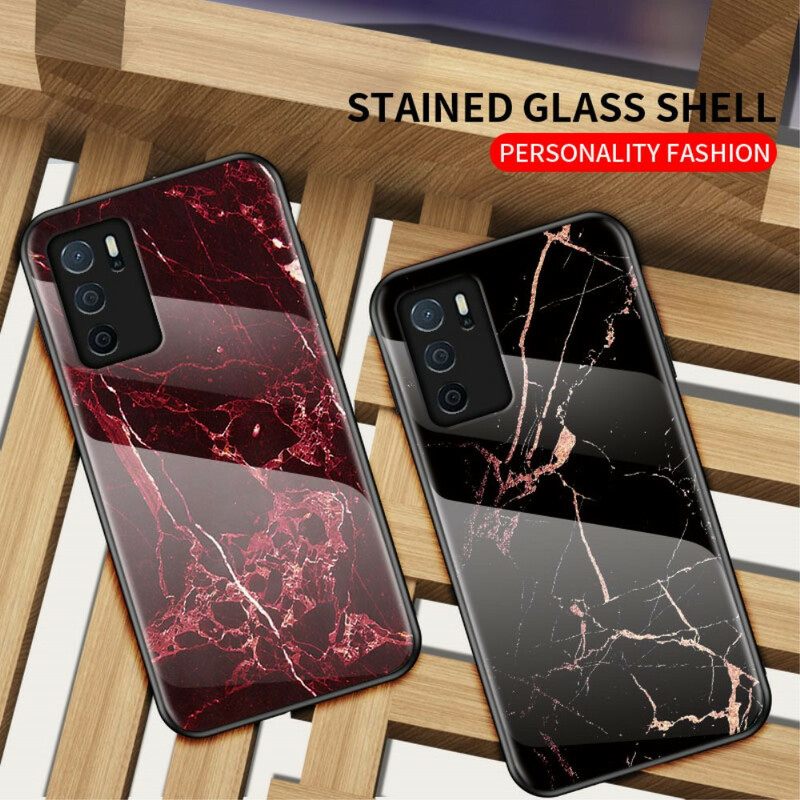 Case Oppo A16 / A16s Tempered Glass Marble Colors