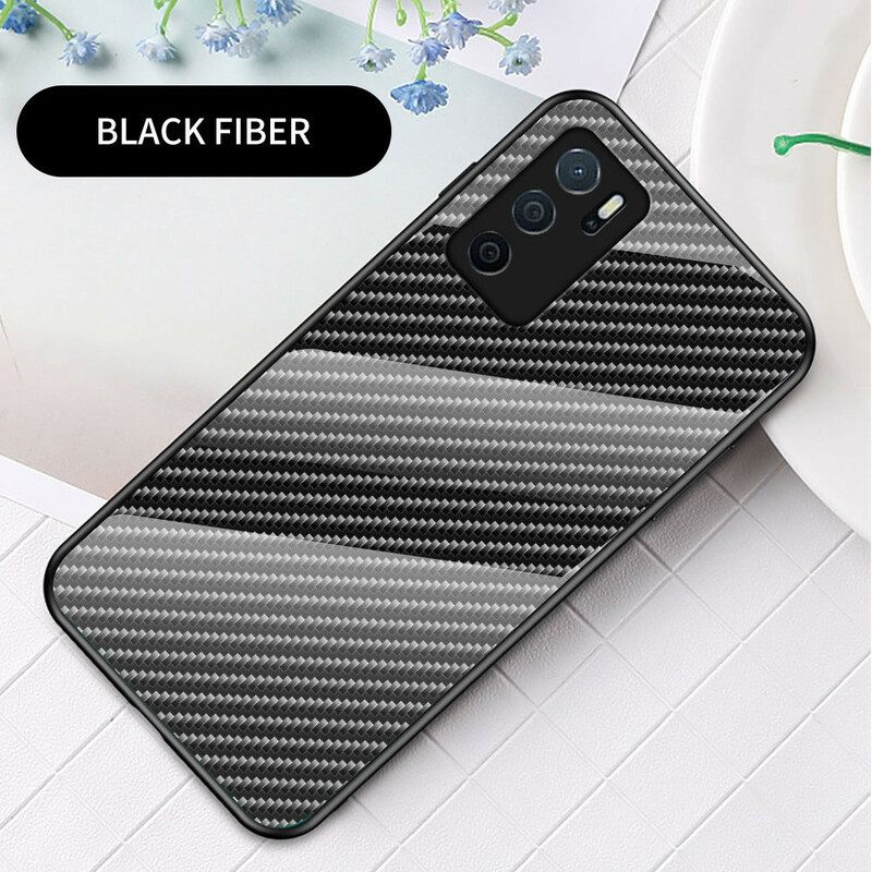 Kuori Oppo A16 / A16s Carbon Fiber Karkaistu Lasi