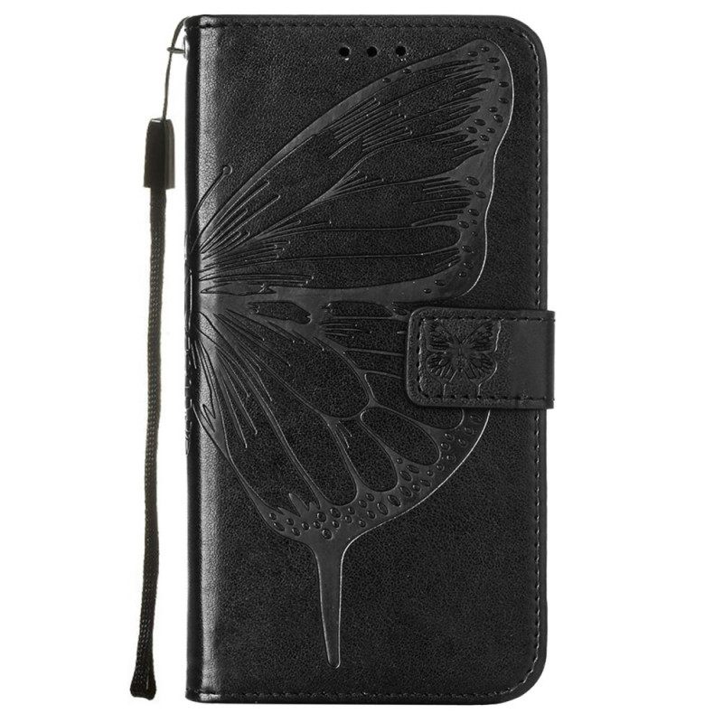 Nahkakotelo Oppo A16 / A16s Butterfly Design