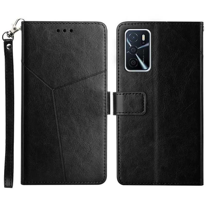 Nahkakotelo Oppo A16 / A16s Style Leather Geo Y Design